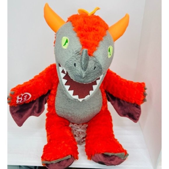Build-a-Bear Great Wolf Lodge Magiquest 16" Plush Charlock Red Dragon Glow dark - Picture 1 of 15